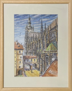 Pollák Rudolf: Praha - Pohled do nádvoří