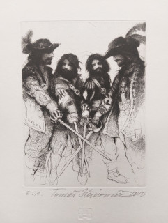 Hřivnáč Tomáš: Mušketýři (Exlibris)
